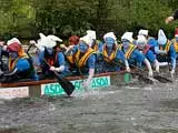 The Smurfs in action at Dragon Boat Day 2009