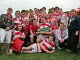 Members of the Abingdon School team pose for a photo after collecting their winners' medals at Dragon Boat Day 2010