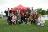 Members of 16 Stags Sinking pose for a photo after collecting their winners' medals at Dragon Boat Day 2011