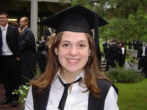 Rotary Ambassadorial Scholar Liana Del Papa at her graduation ceremony